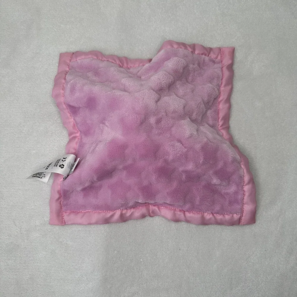 Disney Baby Pink Sleeping Minnie Mouse Blanket Embossed Star Satin Lovey 12